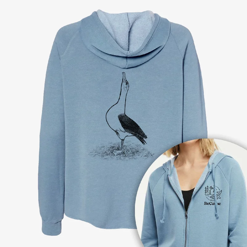 Diomedea exulans - Wandering Albatross - Women's Cali Wave Zip-Up Sweatshirt