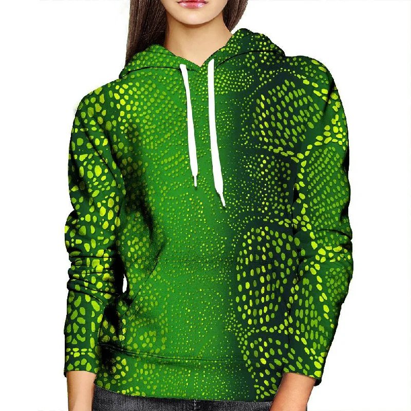 Many Dots Green Womens Hoodie