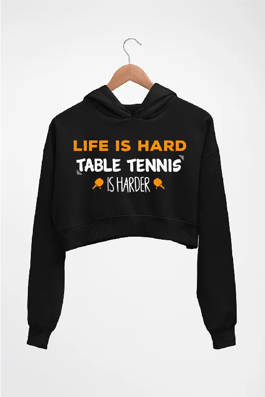 Table Tennis (TT) Crop HOODIE FOR WOMEN