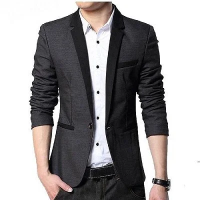 M10, Grey Casual Blazer, Size (38 to 42)