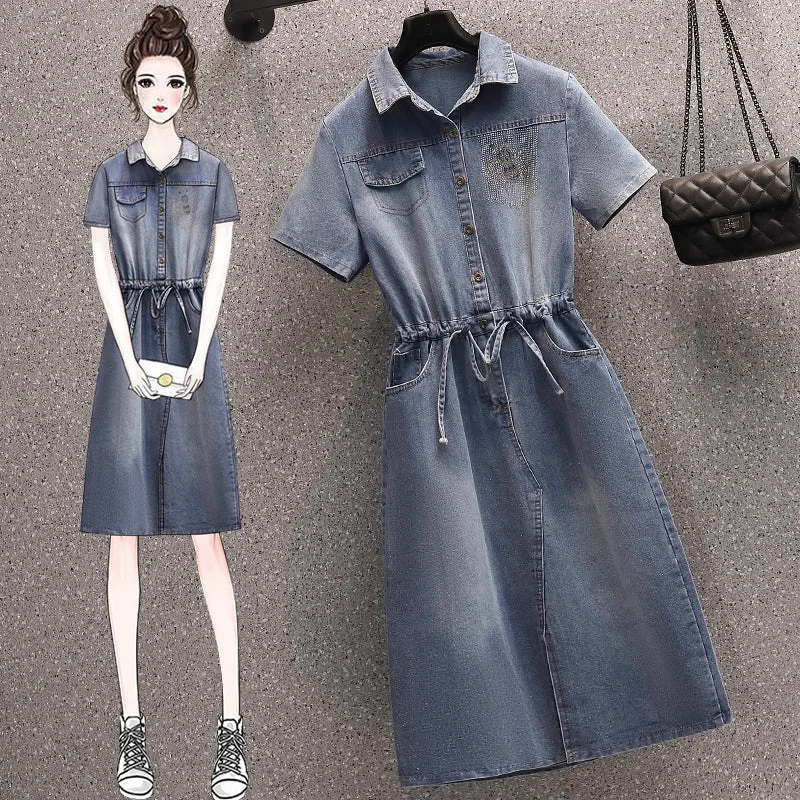 Plus Size Denim Shirt Dress