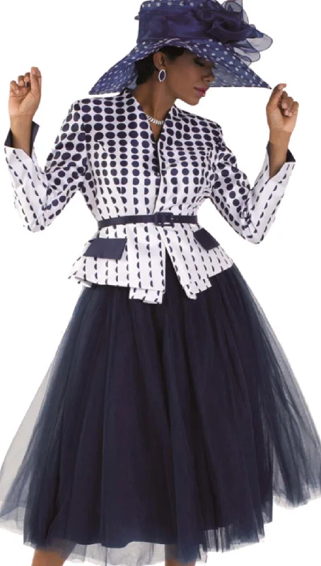 Tally Taylor Two Piece Polka Dot Skirt Suit