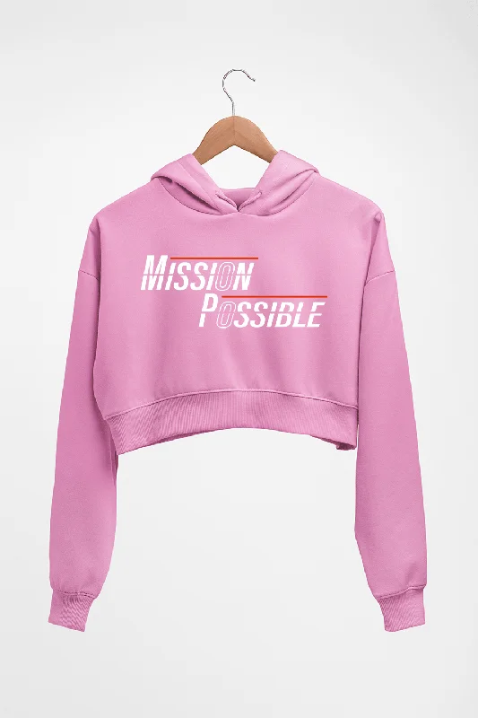 Mission Possible Crop HOODIE FOR WOMEN