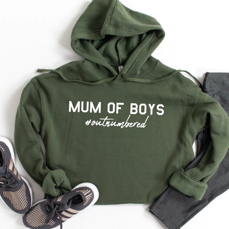 Mum of Boys Hashtag Outnumbered Hoodie (MRK X)