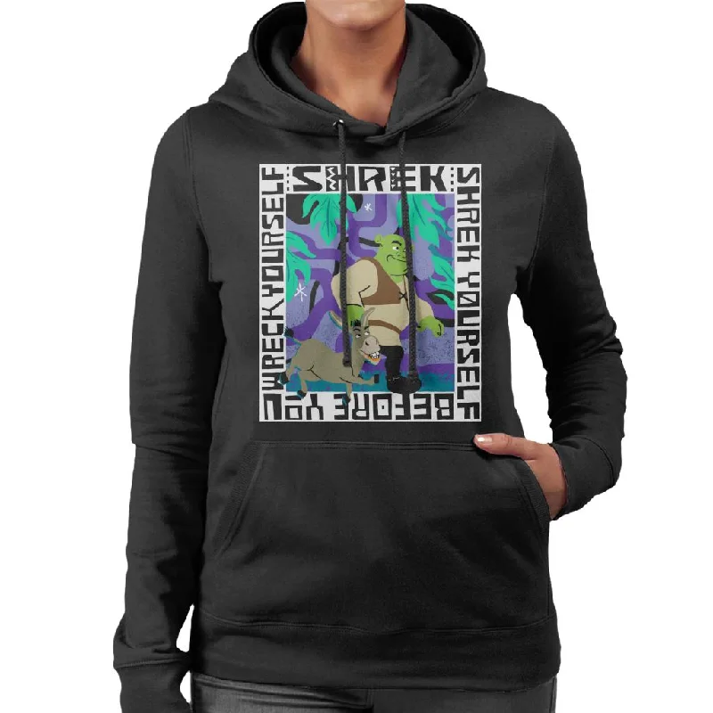 Shrek And Donkey Walking Together Women's Hooded Sweatshirt