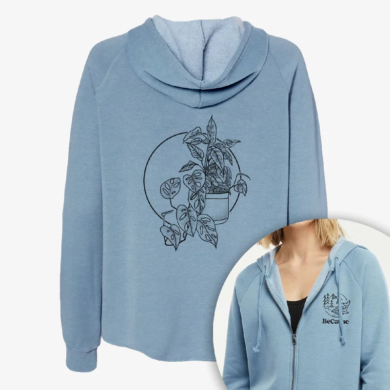 Monstera Adansonii - Women's Cali Wave Zip-Up Sweatshirt