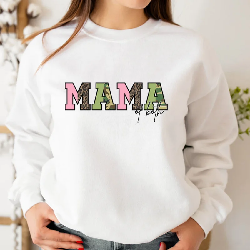 Mama Of Both Pink & Camo Sweatshirt