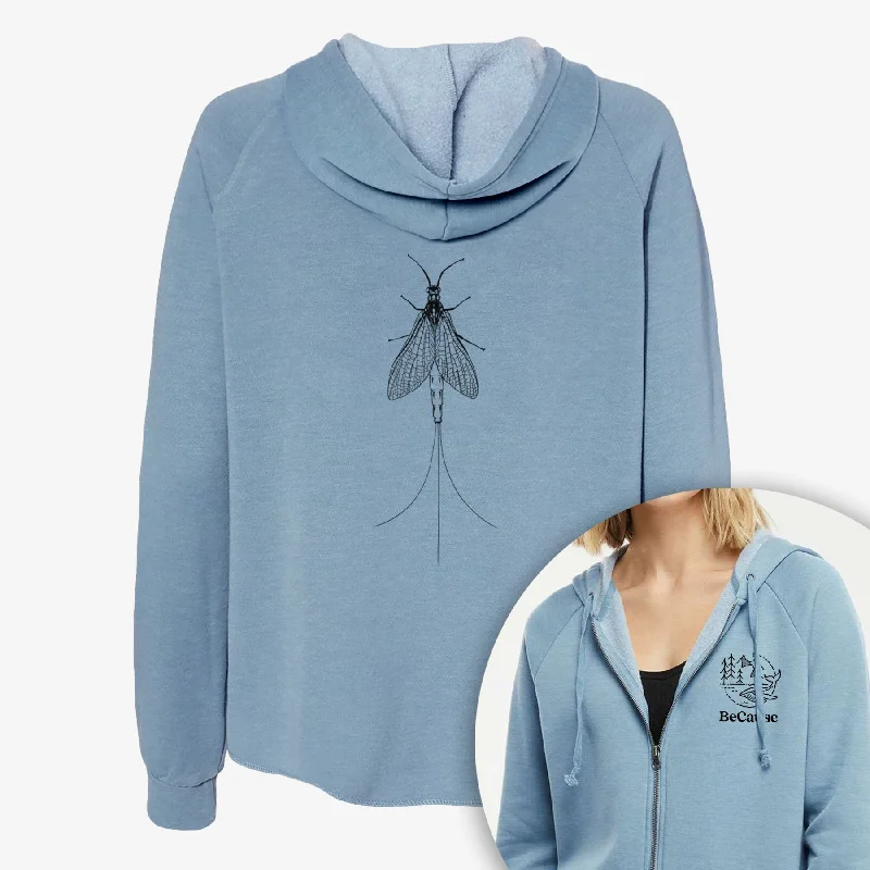 Ephemera Danica - Mayfly - Women's Cali Wave Zip-Up Sweatshirt