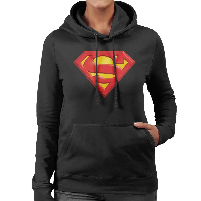 Superman Classic Logo Women's Hooded Sweatshirt