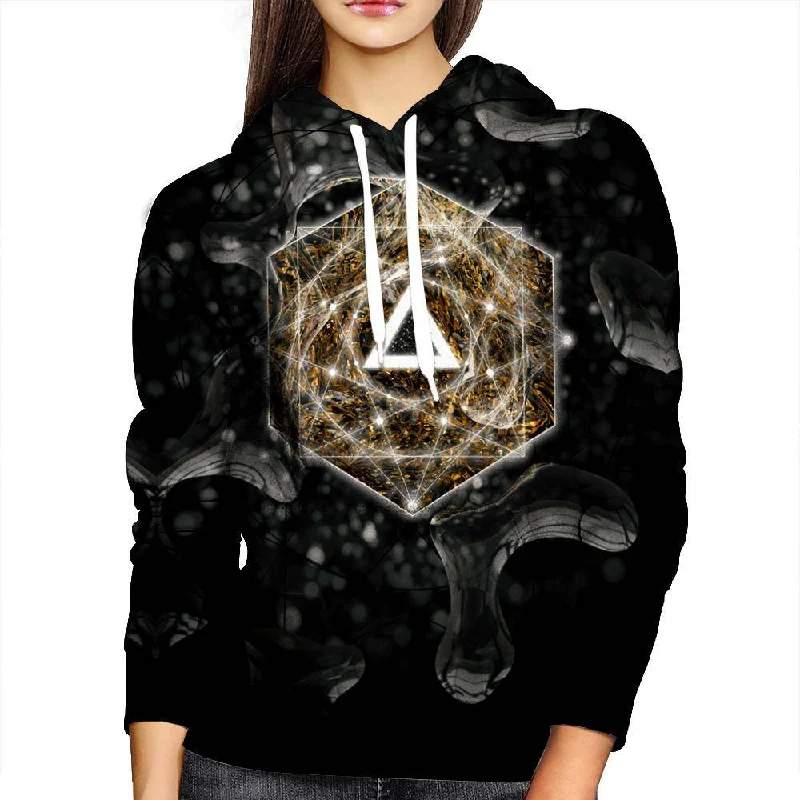 Dark Geometry Womens Hoodie