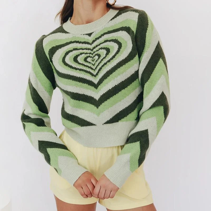 Heart Slim Long Sleeve Jumper Knitwear