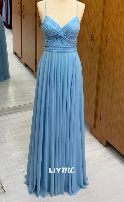 LP2254 - Sweetheart Spaghetti Straps Pleated A-Line Cocktail Dress Prom Dress