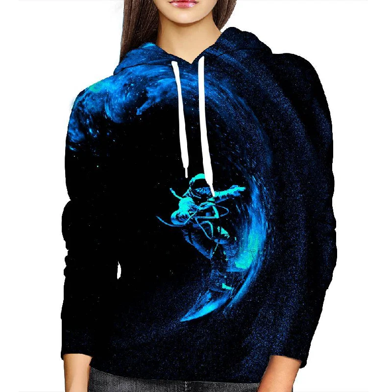 Space Surfing Womens Hoodie