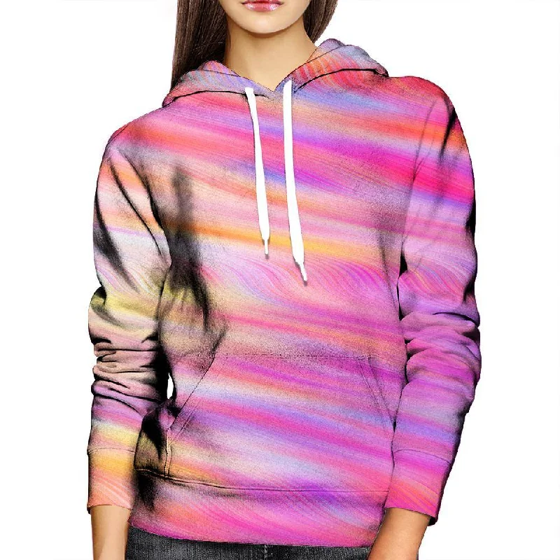 Pink Flow Womens Hoodie