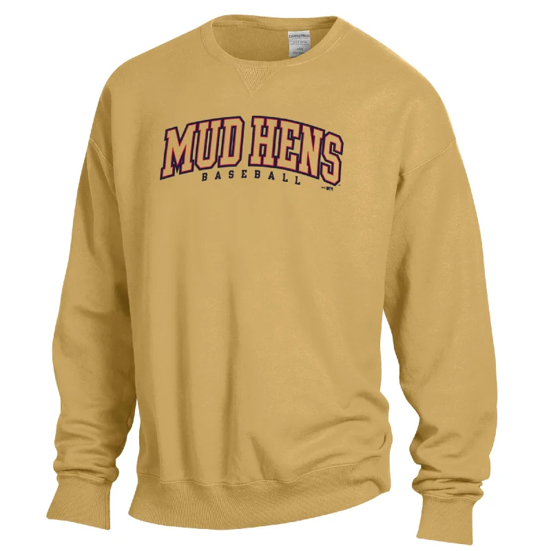 Toledo Mud Hens Gold Hens Comfort Wash Crewneck Sweatshirt